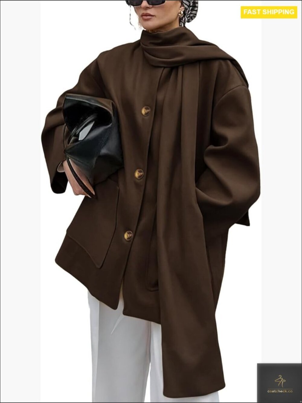 Wool Blend Trench Coat Classic Elegant Office Work Casual Long Sleeve